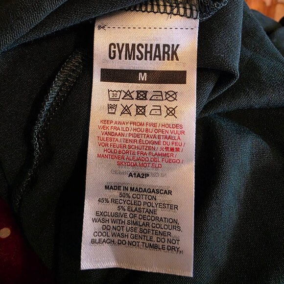 NWOT GYMSHARK ( MED ) REACT STINGER Slim Fit Active Denim Tea lTank Top - Picture 6 of 6